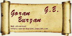 Goran Burzan vizit kartica